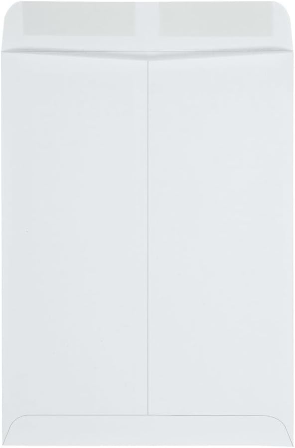 Quality Park Envelopes, 9 x 12 Inch 30% Recycled Catalog Envelopes with Gummed Flaps, 24 lb White Wove, 100 Count - Ideal for Mailing, Storage, and Organizing