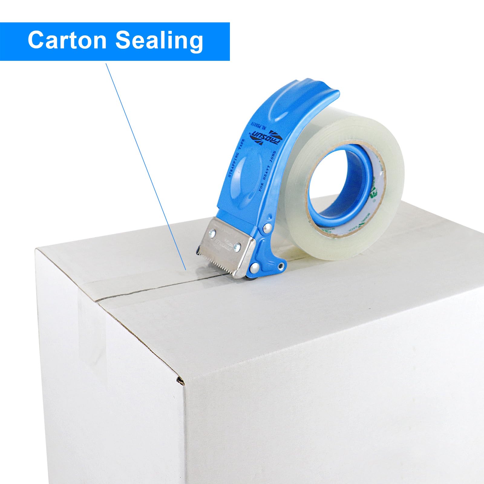 BOMEI PACK Packing Tape, Mailing & Storage Tape Clear, 1.88" x 100m, 6 Rolls with Hand-held Dispenser