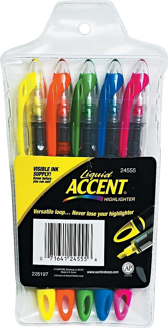 Sharpie Liquid Highlighters, Chisel Tip, Assorted Colours, 10 Count