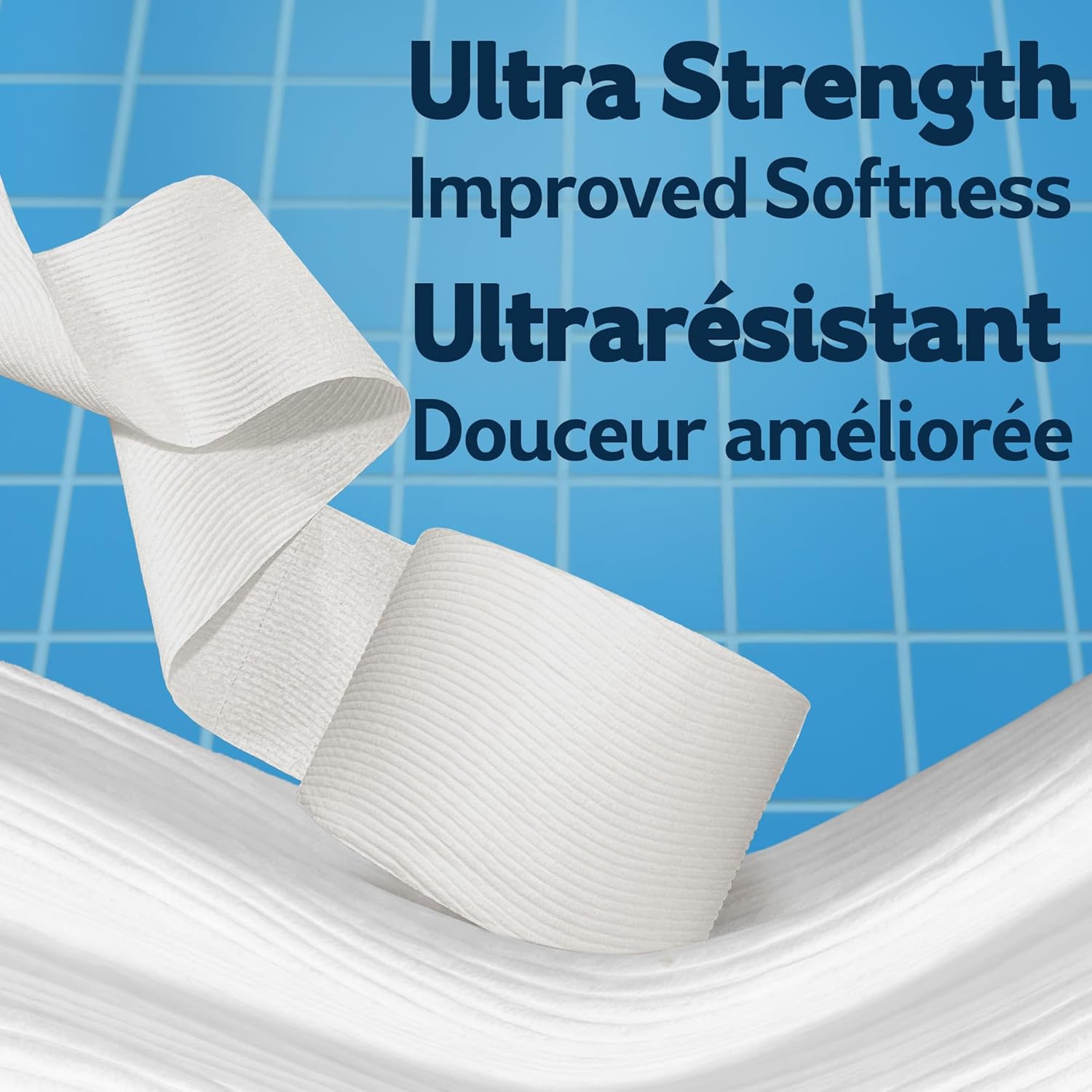 Cottonelle Toilet Paper, 12 Mega Rolls = 48 Regular Rolls, Ultra Clean, Strong Bathroom Tissue, 284 Sheets per Roll, Packaging May Vary