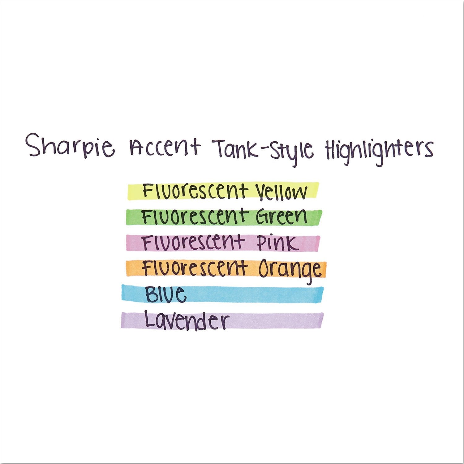 Sharpie Tank Highlighters, Chisel Tip, Assorted Colours, 12 Count