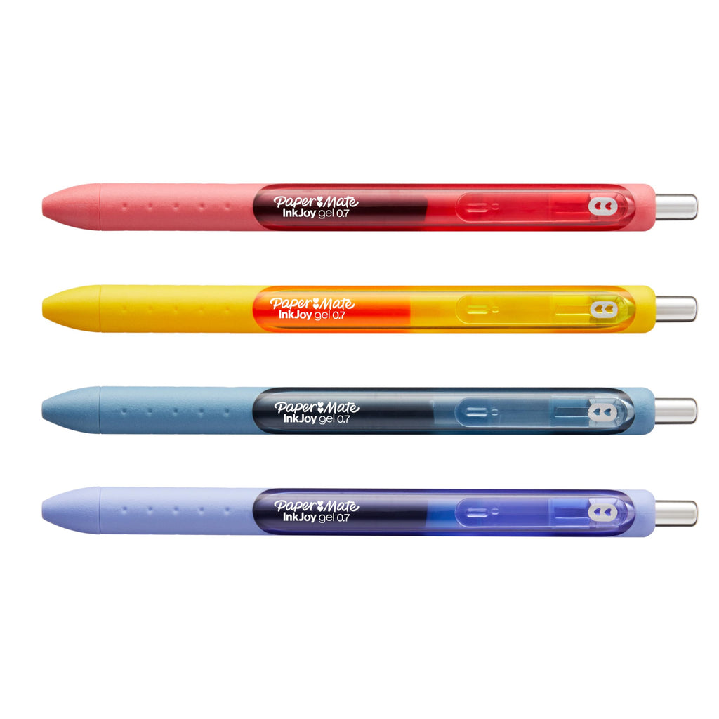 Paper Mate InkJoy Gel Pens, Candy Pop Colours, Medium (0.7mm) Point, Retractable, 4 Count