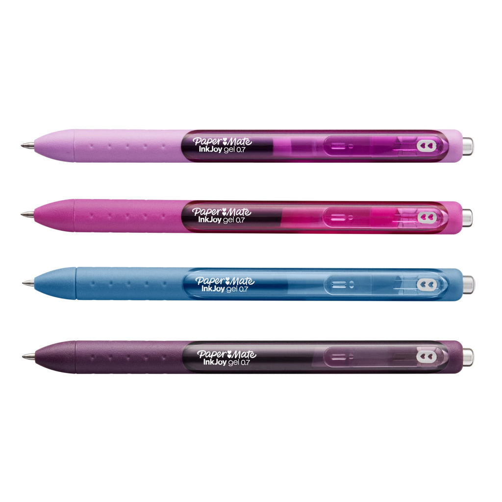 Paper Mate InkJoy Gel Pens, Candy Pop Colours, Medium (0.7mm) Point, Retractable, 4 Count