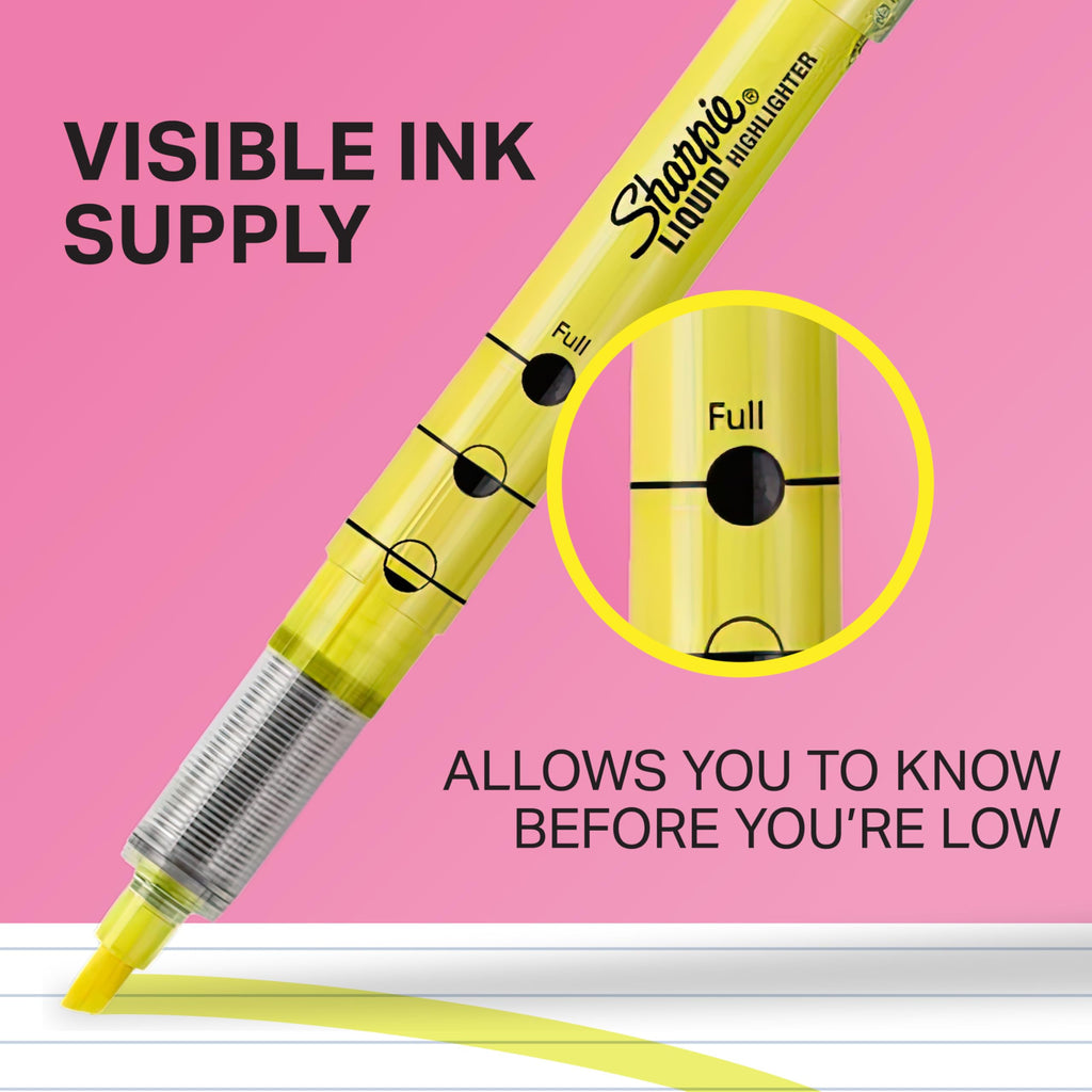 Sharpie Liquid Highlighters, Chisel Tip, Assorted Colours, 10 Count