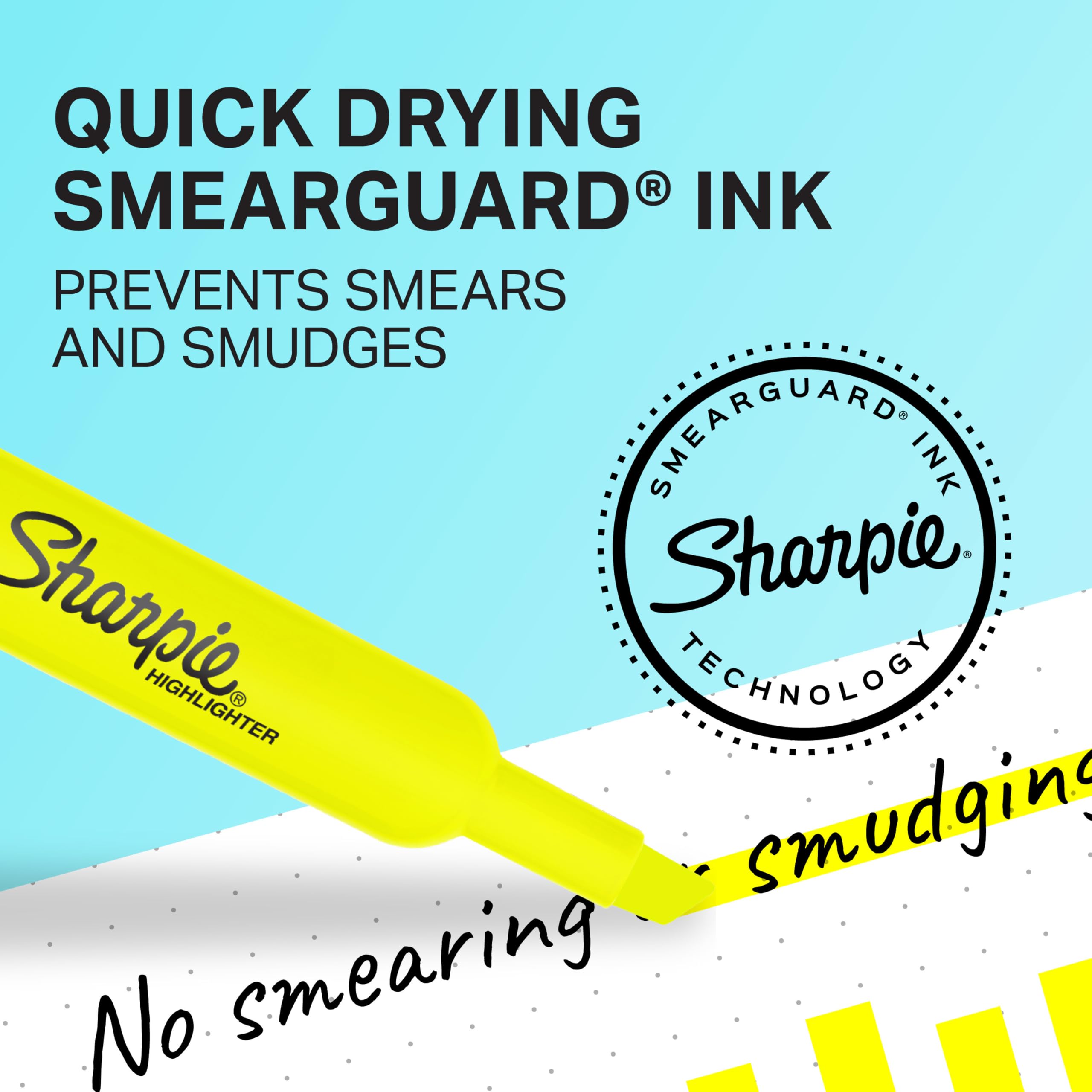 Sharpie Tank Highlighters, Chisel Tip, Assorted Colours, 12 Count