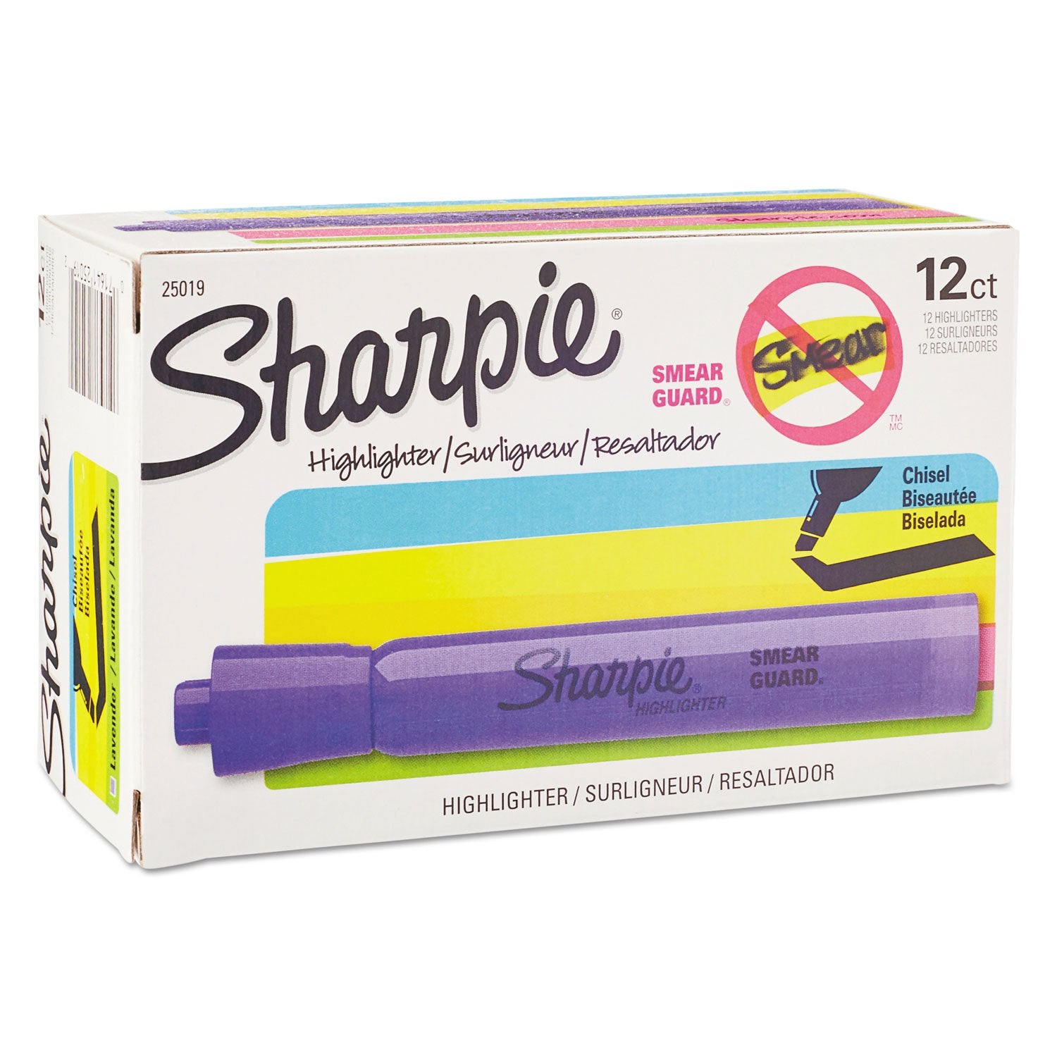Sharpie Tank Highlighters, Chisel Tip, Assorted Colours, 12 Count