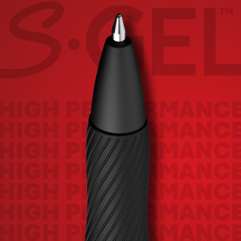 Sharpie S-Gel, Gel Pens, Medium Point (0.7mm), Black Ink Gel Pen, 12 Count