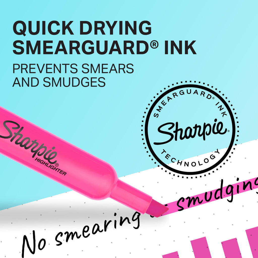 Sharpie Tank Highlighters, Chisel Tip, Assorted Colours, 12 Count