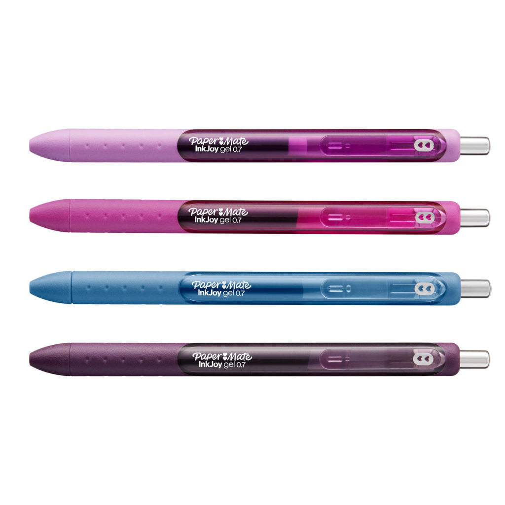 Paper Mate InkJoy Gel Pens, Candy Pop Colours, Medium (0.7mm) Point, Retractable, 4 Count