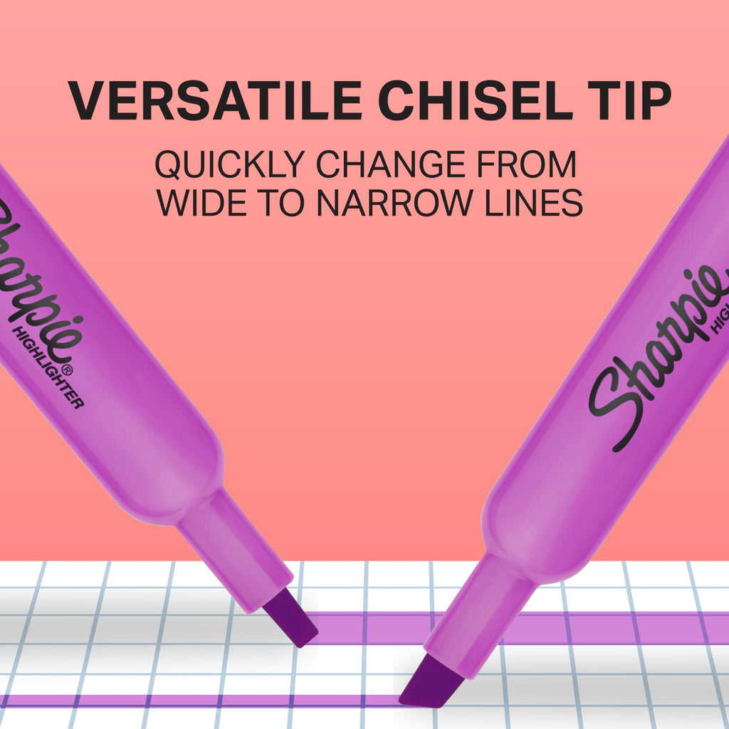 Sharpie Tank Highlighters, Chisel Tip, Assorted Colours, 12 Count