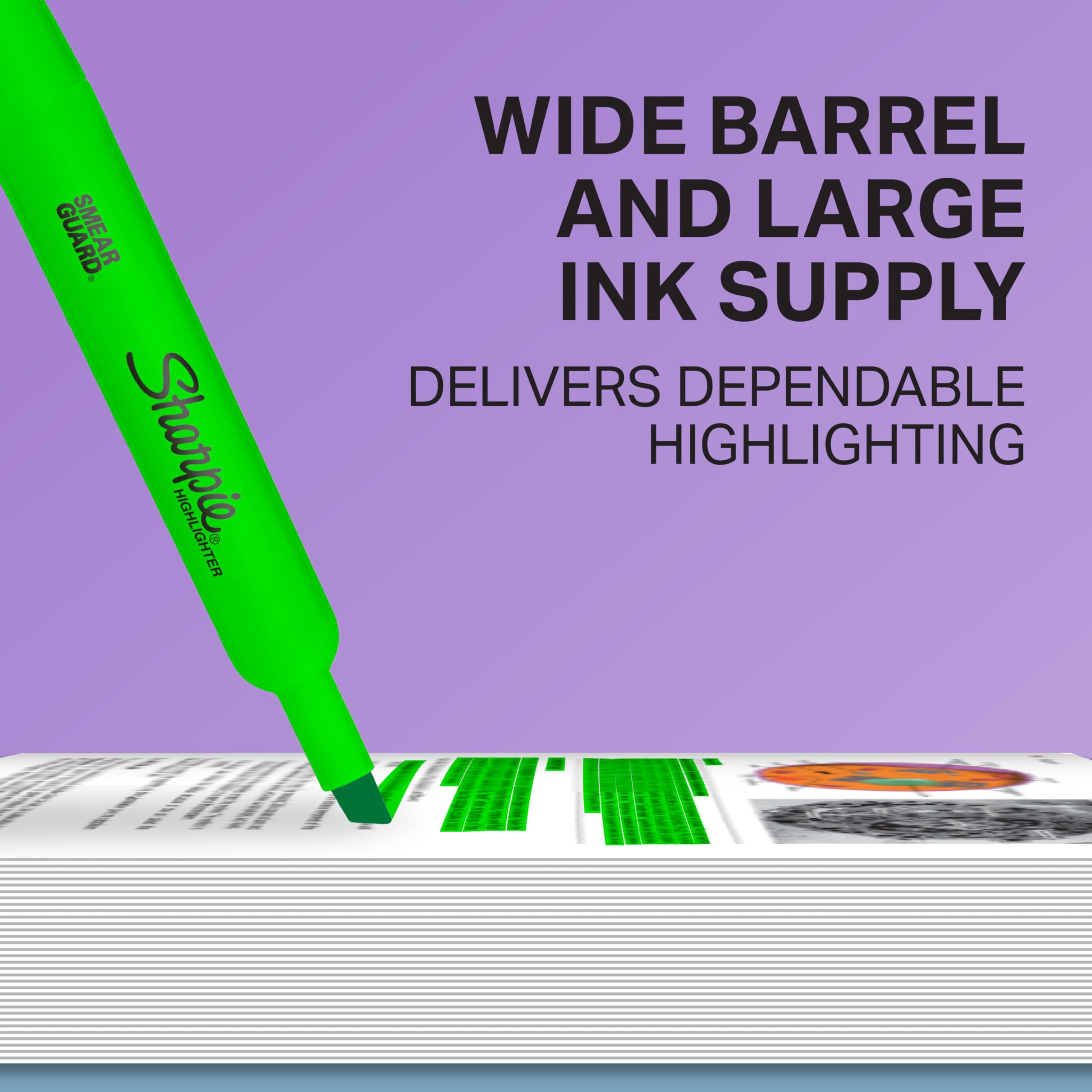 Sharpie Tank Highlighters, Chisel Tip, Assorted Colours, 12 Count