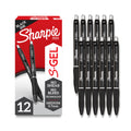Sharpie S-Gel, Gel Pens, Medium Point (0.7mm), Black Ink Gel Pen, 12 Count