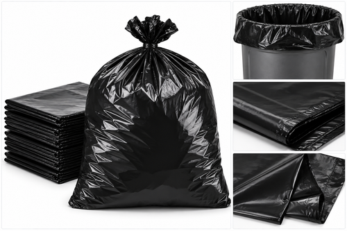 Contractor Garbage Bags, black, 35 x 50 in, 1.9 mil, 75 per box