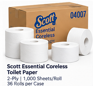 Scott Essential coreless toilet paper case