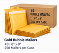 gold bubble mailers 250 case