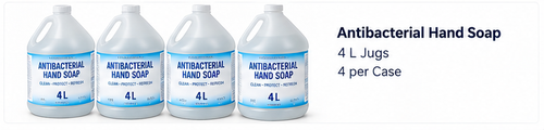 antibacterial hand soap 4 litre 4 case