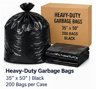 heavy duty garbage bags 200 case