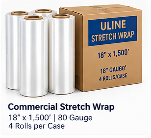 commercial stretch wrap 4 roll case