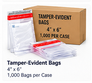 tamper evident bags 1000 case